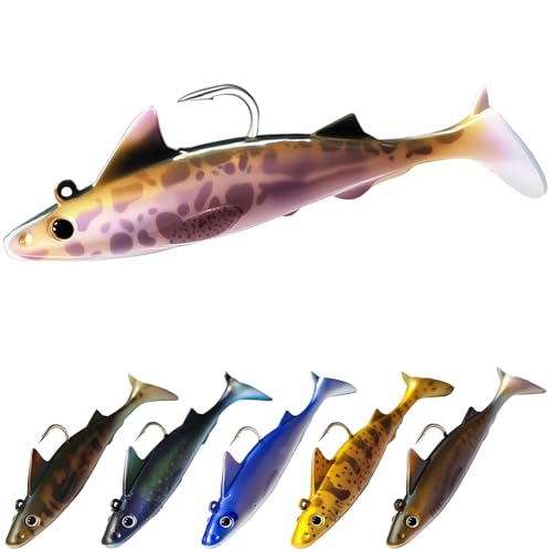 6 pcs Sharkita Jig Head Soft Fishing Lures