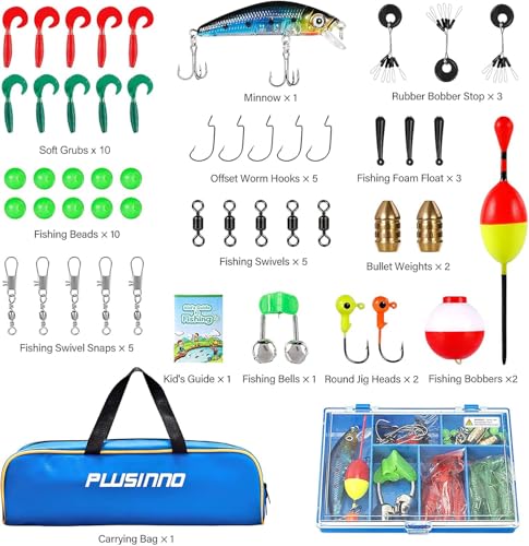 Kids Fishing Pole with Spincast Reel Telescopic Fishing Rod Combo Full Kits for Boys
