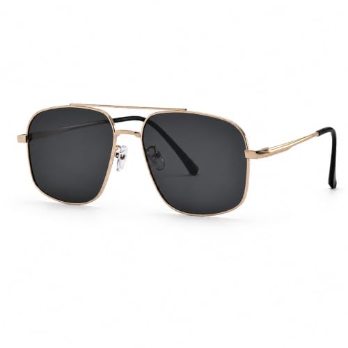 XXL Oversized Aviator Polarized Sunglasses (Gold / Gray)