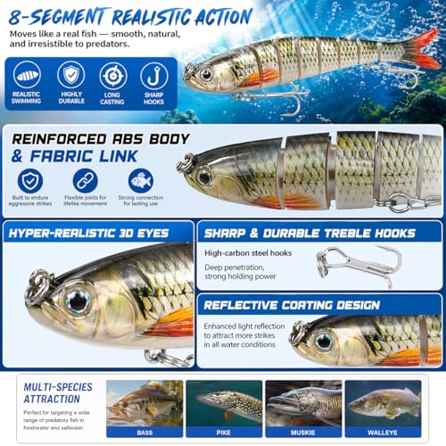 Fishing Lures Kit Tackle Box (143pcs Fishing Accessories Kit)