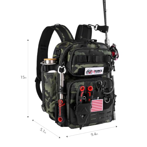 Fishing Tackle Backpack (Green Camo)