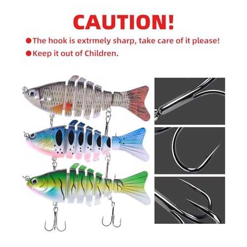 Multi Jointed Fishing Lures Work Well (B1(3.9in 1/2oz))