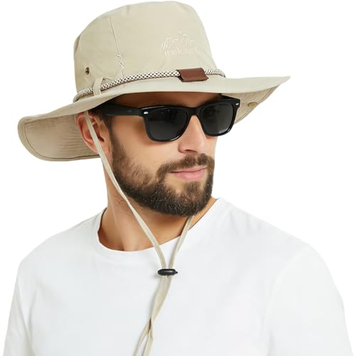 Waterproof Wide Brim Bucket Sun Hat Boonie Hat for Men & Women