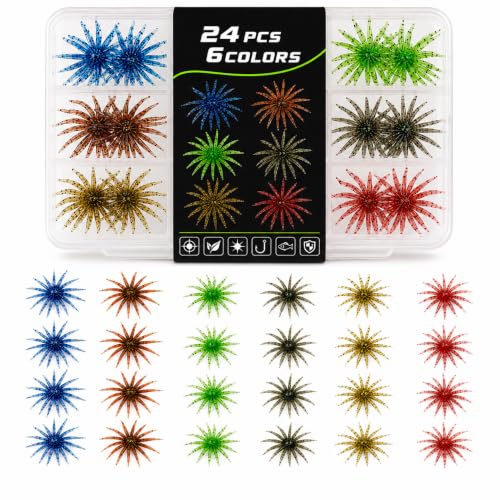 24PCS Soft Fishing Lures Set (24PCS-2.75IN)