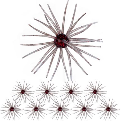 10 PCSUrchin Baits for Bass Fishing (Flashing red / XL-4.33inch（10PCS）)