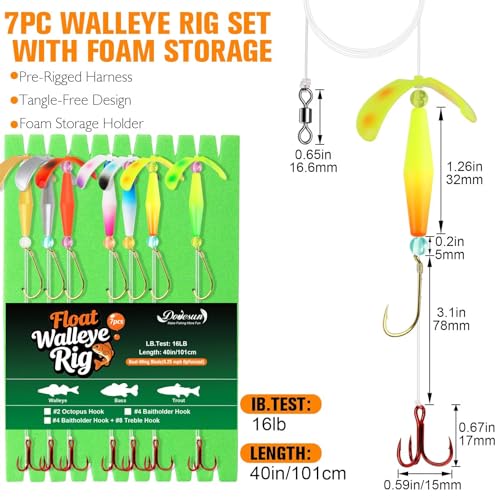 Crawler Harness Walleye Rigs with Dual