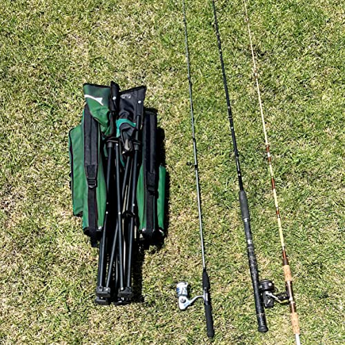 Fishing Chair with Rod Holder (Green)
