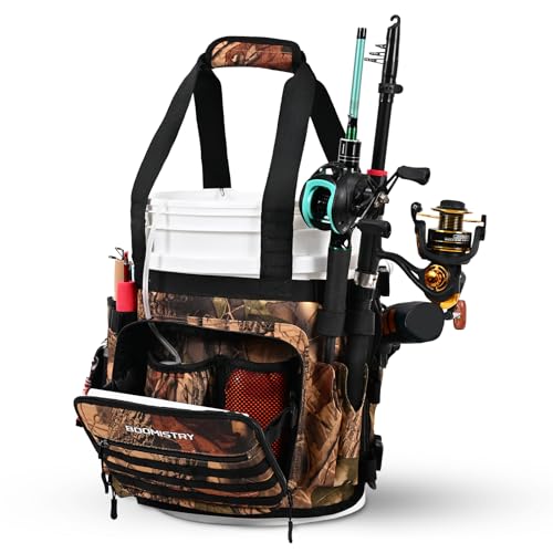 Fishing Bucket Organizer for 5 Gallon Bucket (Brown Camo)