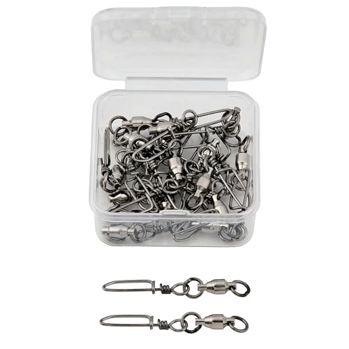 Ball Bearing Swivels with Coastlock Snap Fishing Swivel Made in Japan (#2 (75lb) 20pcs)