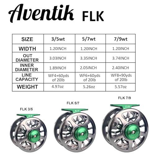 FLK II Fly Fishing Reel Aluminum Trout 3 (3/5wt / Silver-without Line)