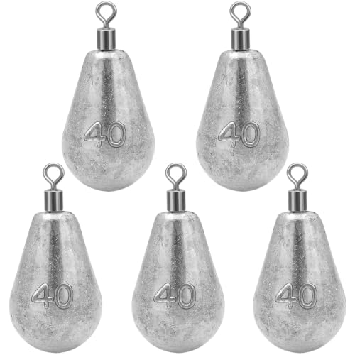 Long Casting Swivel Bell Sinkers Fishing Weights Drop Shot Weights (5oz-5pcs)