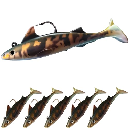6 pcs Sharkita Jig Head Soft Pre (Puffadder Shyshark)