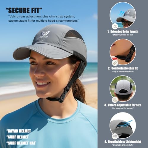 Surf Helmet Hat (Gray / Large)