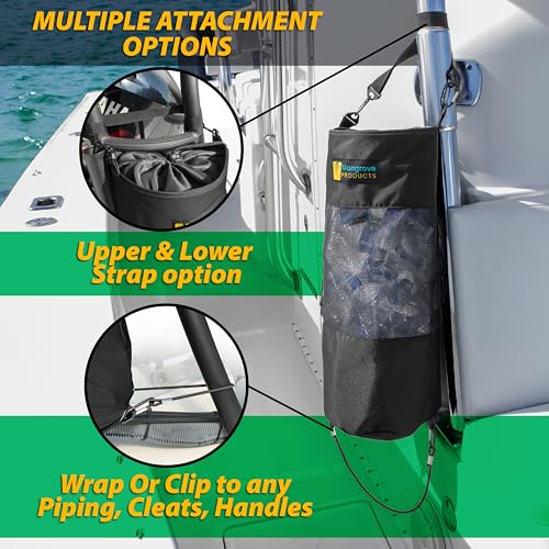 Portable Boat Trash Can (Black)