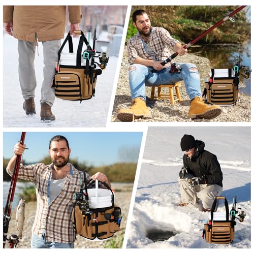 Fishing Bucket Organizer for 5 Gallon Bucket (Khaki)