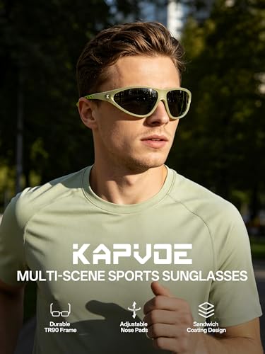 Polarized Sports Sunglasses for Men Women (04 Black)