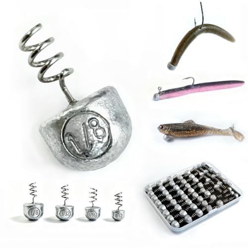 50 100Pcs Screw Lock Nail Weights for Bass Fishing Hover Neko Rig
