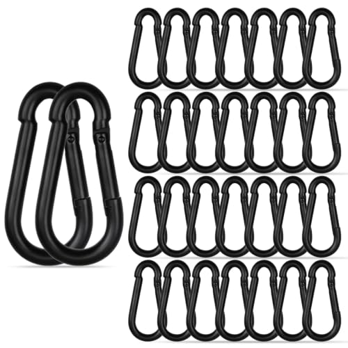 30PCS Carabiner Clips (Black / 30PCS-M5)