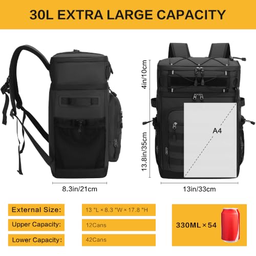 Insulated Double Deck Cooler Backpack for Men Women