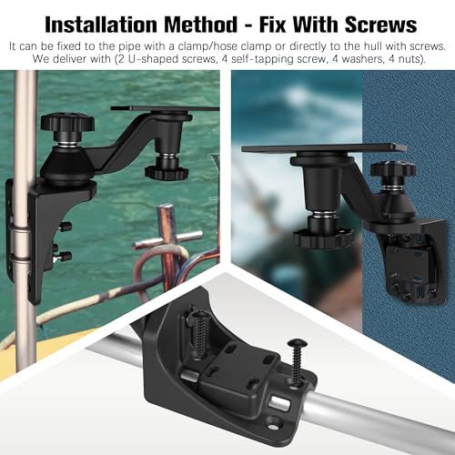 Heavy Duty Aluminium 6” Swivel Arm Fish Finder Mount for Wall (Standardr Mounts)