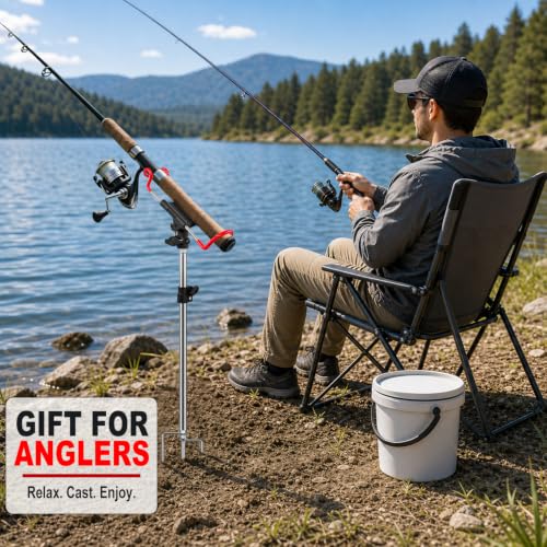 2 Pack Rod Holder for Ground (34.64")