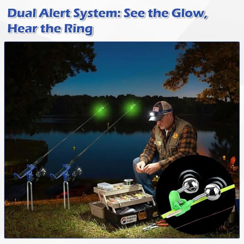 Fishing Rod Holder for Ground (Blue -4 Pack Night Kit)