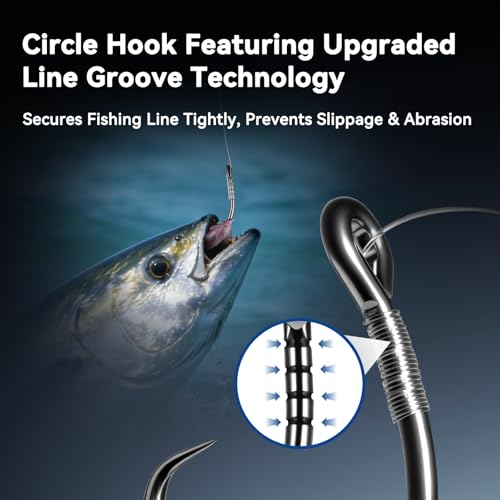Circle Hooks with Line Groove