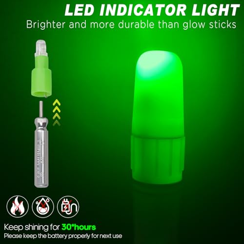 LED Fishing Floats (B-LED Bobber w/ Battery / 12"-3Pcs)