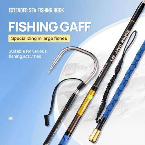 Carbon Fiber Fishing Gaff Saltwater Fish Gaff with S316 Stainless Steel Fishing Hook