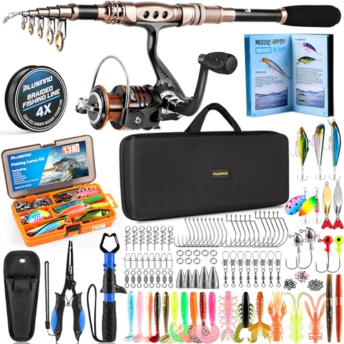 Fishing Rod and Reel Combo with Telescopic Fishing Pole