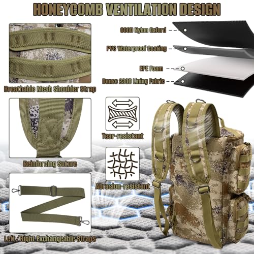 Fishing Backpack with Rod Holder (9.84" x 7.08" x 17.32")