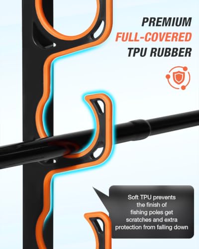 Fishing Rod Rack (Orange / 1 pack holds up 5 rods)
