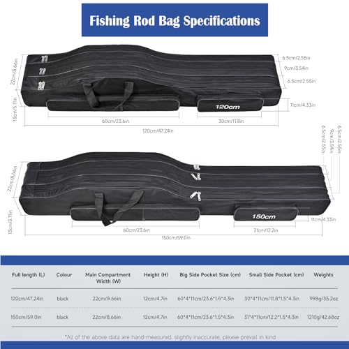 Fishing Bag 3 Layers Fishing Pole Bag