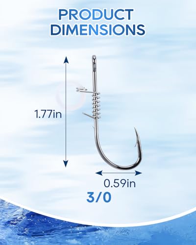 20PCS Live Shrimp Fishing Hooks (3/0, 20pcs)