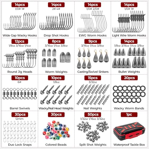 by KastKing Fishing Tackle Kit (265pcs Terminal Tackle Kit)