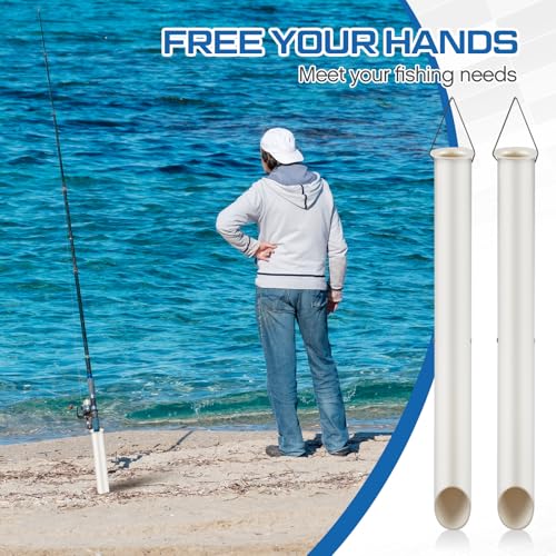 Tubular Sand Spikes for Surf Fishing PVC Surf Shore and Beach Fishing Rod Holder Sand Spike for Beaches