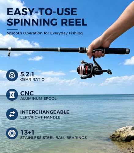 6.9ft Fishing Poles and Reels Combo