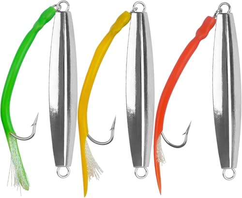 Diamond Jigs Saltwater Fishing Lures (3pcs-3 Colors Mixed / 5oz)