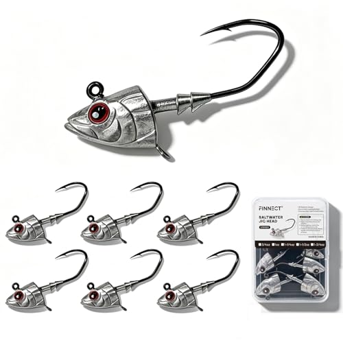 Saltwater Jig Heads with Bait Keeper & Belly Trailer Hole