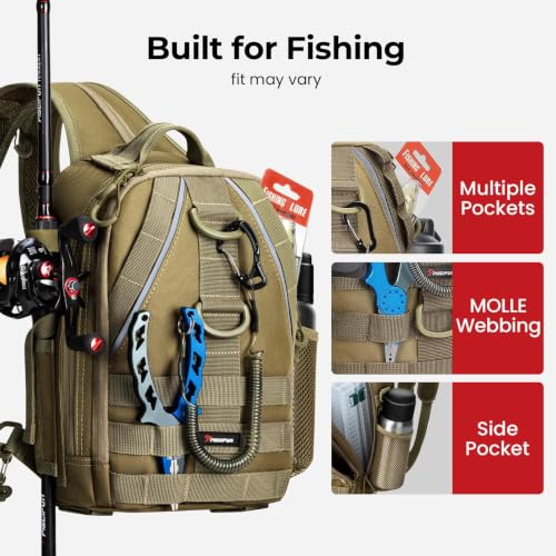 Fishing Backpack (Khaki / Standard)