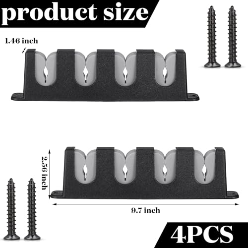 4 Pcs Rod Holders Fishing Boat Pole Holder (Gray / 9.7 Inch)