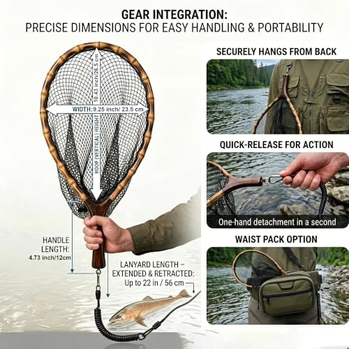 Fly Fishing Net (Deep Fire-cured)