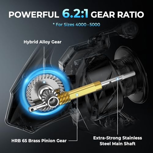 Verus Spinning Fishing Reels (Silver / Size:5000)