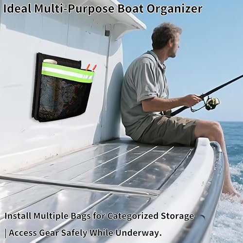 Waterproof & Breathable Marine Storage Bag with Hook and Loop Closure (Fluorescent Green)