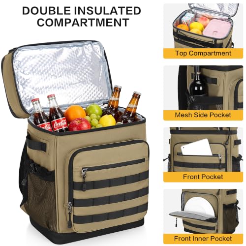 54 Can Tactical Backpack Cooler (khaki)