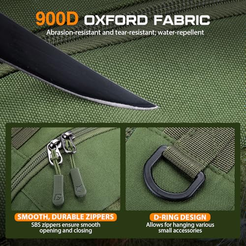 Green Tackle Bag with 3600 Trays (Green / 900d Water-resistant Oxford Backpack + (3)3600 Trays)