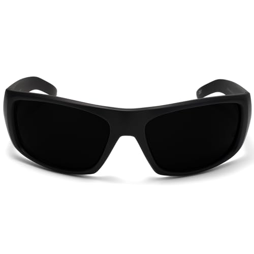 XL Z87 Sports Sunglasses for Big Heads Men 8700 (Black/Super Dark)
