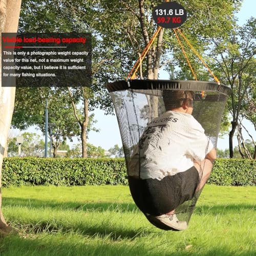 Large Collapsible Bridge Pier Fishing Net Landing Net with Rod