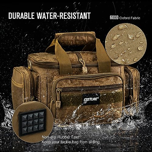 Fishing Tackle Bag (B1:Khaki(Without Trays-15.75"x9.45"x8.27") / Small)