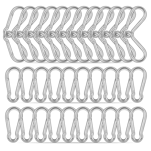 40PCS Carabiner Clips (Silver / 40PCS-M8)